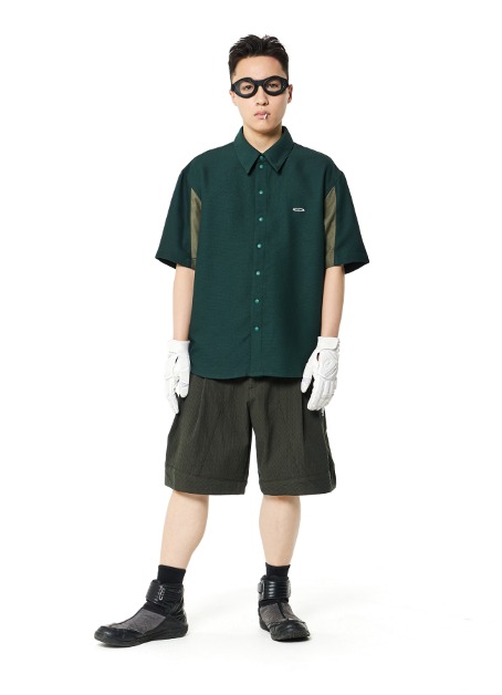 Contrast Shorts - Khaki