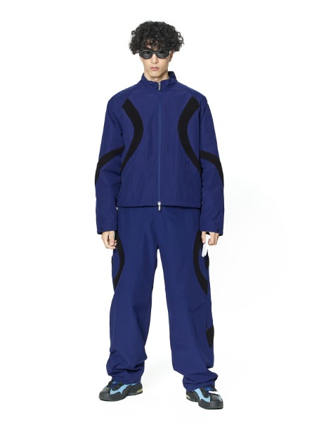 Paneled Fleece Jacket - Cobalt Blue
